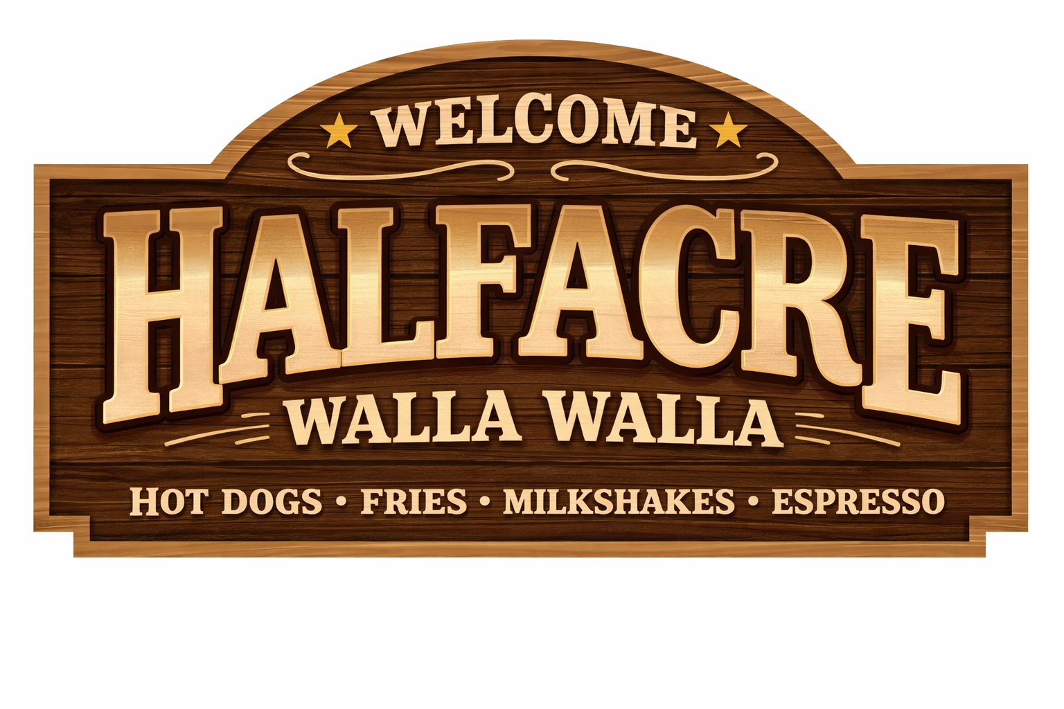 HalfAcre Walla Walla sign concept